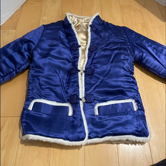 Girl’s floral reversible jacket - Picture 4 of 7